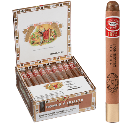 Romeo Y Julieta 1875 Cedro Deluxe #1 Ems 25 Ct. Box 6.50X44