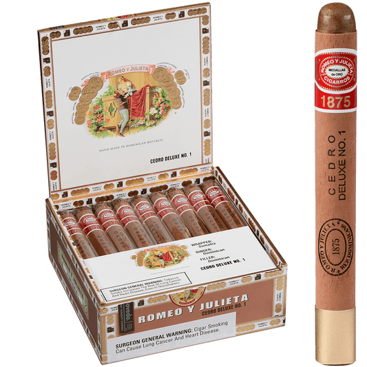 Romeo Y Julieta 1875 Cedro Deluxe #1 Ems 25 Ct. Box 6.50X44