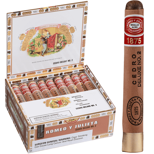 Romeo Y Julieta 1875 Cedro Deluxe #2 Ems 25 Ct. Box 5.50X44
