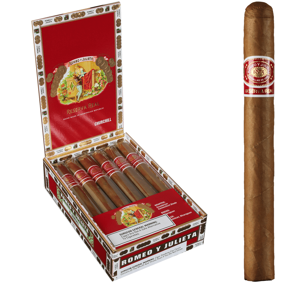 Romeo Y Julieta Reserva Real Churchill 10 Ct. Box 7.00X50
