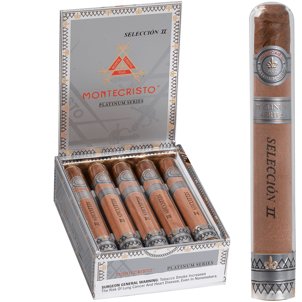 Montecristo Seleccion Platinum Ii Toro 10 Ct. Box 6.00X50
