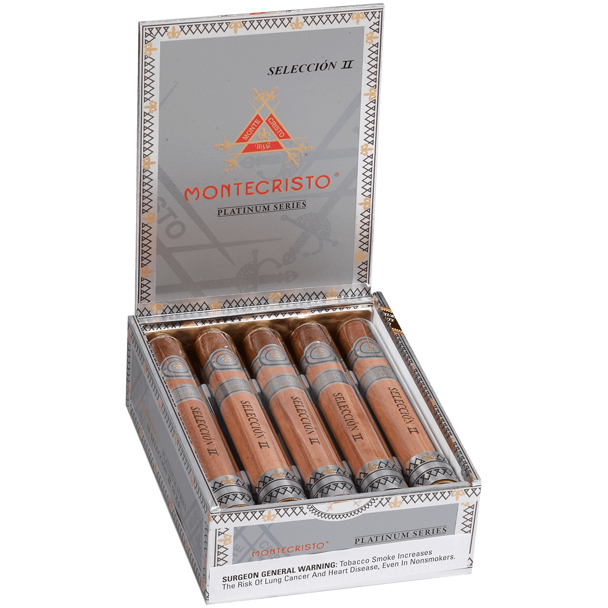 Montecristo Seleccion Platinum Ii Toro 10 Ct. Box 6.00X50