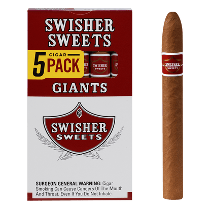 Swisher Sweets Giants Cigar 10/5 Packs 6.13X44