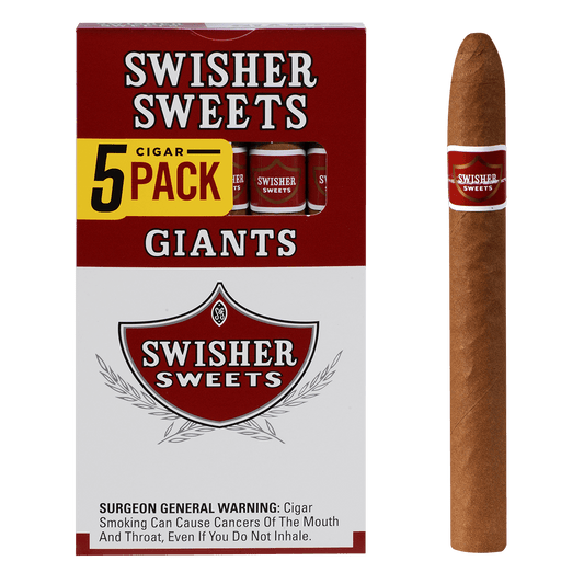 Swisher Sweets Giants Cigar 10/5 Packs 6.13X44