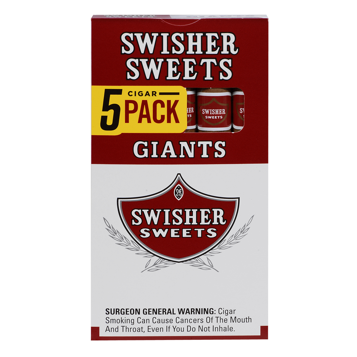Swisher Sweets Giants Cigar 10/5 Packs 6.13X44