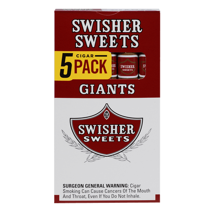 Swisher Sweets Giants Cigar 10/5 Packs 6.13X44