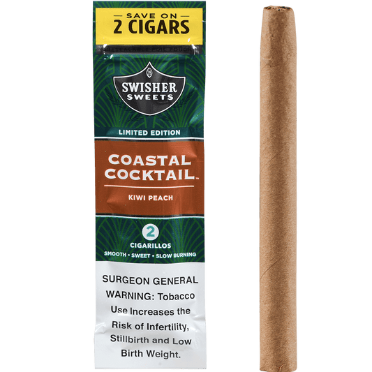 Swisher Sweets Cigarillos Coastal Cocktail Kiwi Peach Sv 2 60 Ct. 30 2 Packs 4.00X30
