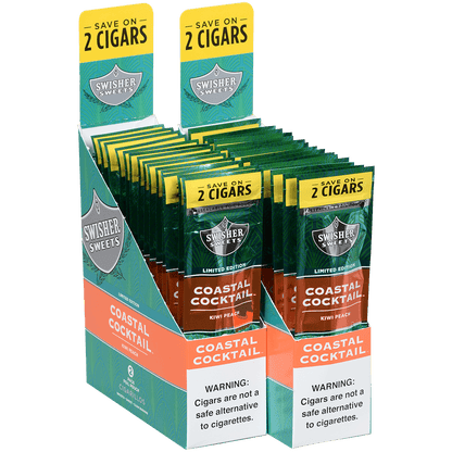 Swisher Sweets Cigarillos Coastal Cocktail Kiwi Peach Sv 2 60 Ct. 30 2 Packs 4.00X30
