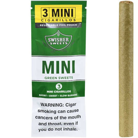 Swisher Sweets Mini Cigarillos Green Sweets 45 Ct. 15/3 Packs 3.66X28
