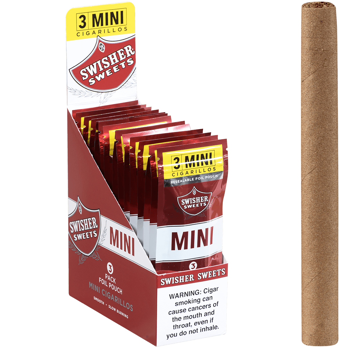 Swisher Sweets Mini Cigarillos Red Sweets 45 Ct. 15/3 Packs 3.66X28