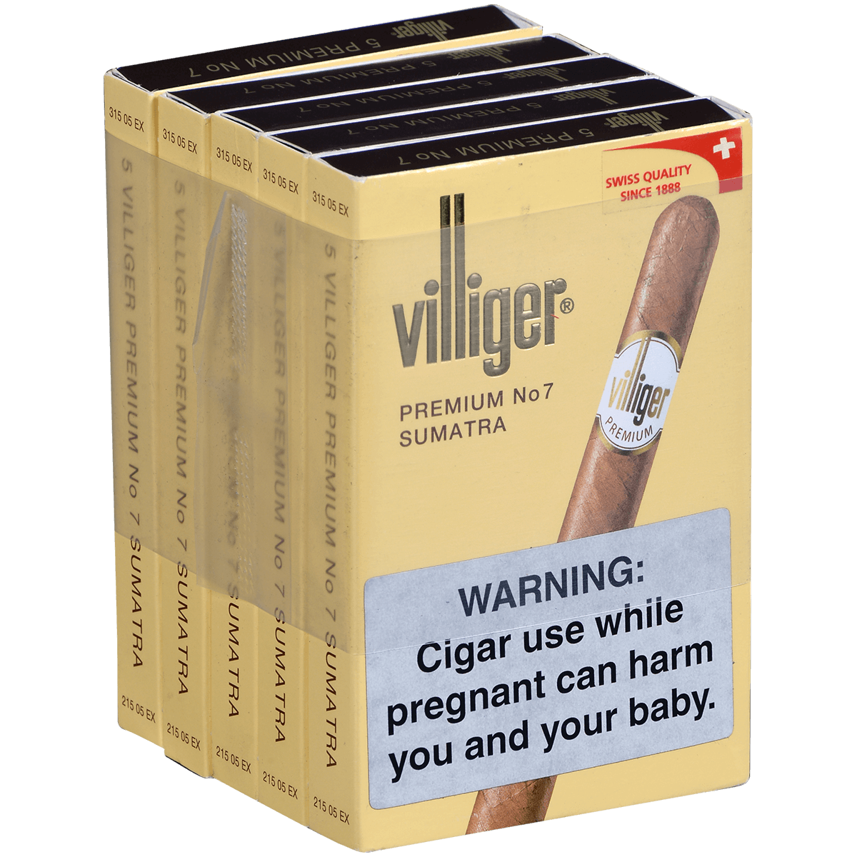 Villiger Premium No. 7 Sumatra 5/5 Packs 4.00X38