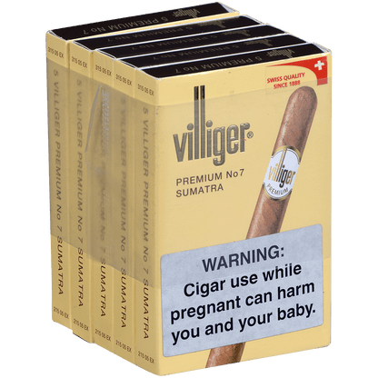 Villiger Premium No. 7 Sumatra 5/5 Packs 4.00X38