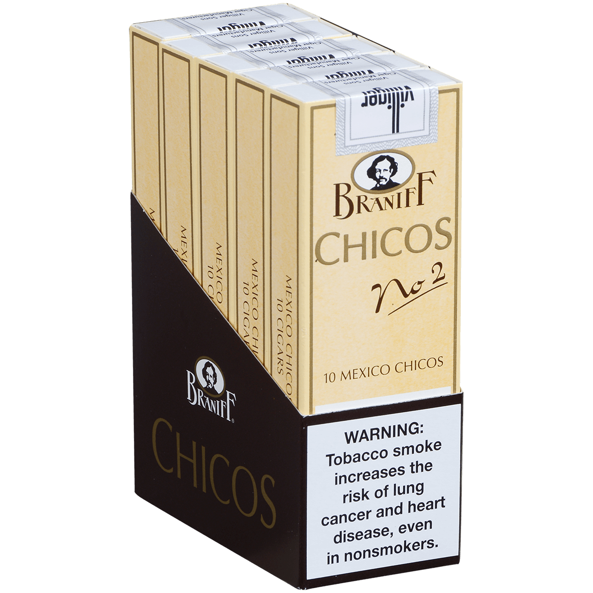 Villiger Braniff No. 2 Chicos 5/10 Packs 4.13X20