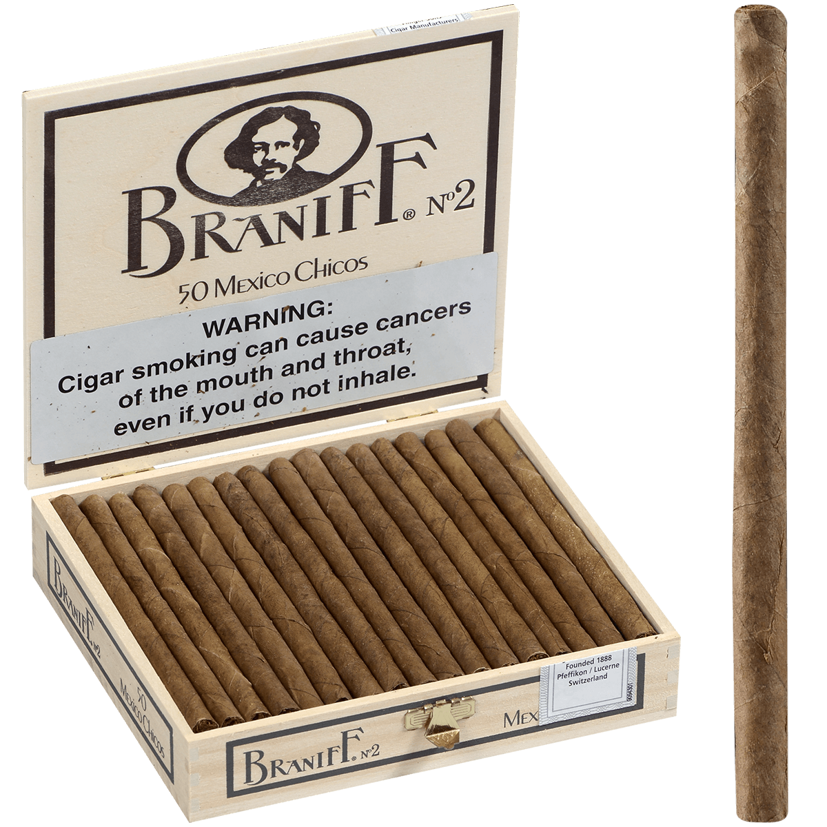 Villiger Braniff No. 2 Chicos 50 Ct. Box 4.13X20