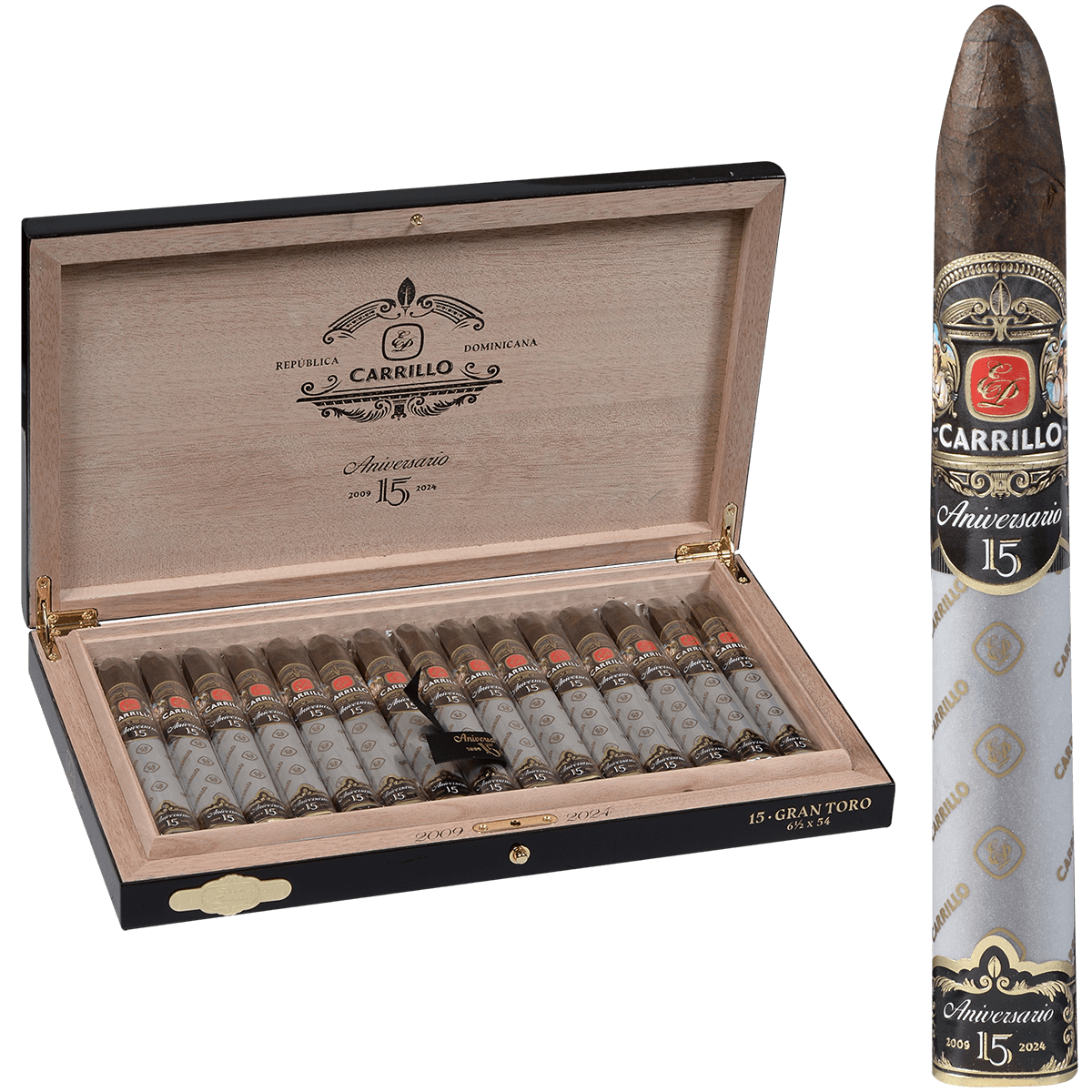 Ep Carillo Limited Edition 15 Year Anniversary 15Ct Box Gran Toro 6.5X54