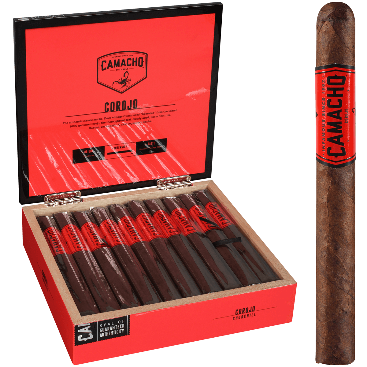 Camacho Corojo Natural Churchill 20 Ct. Box 7.00X48