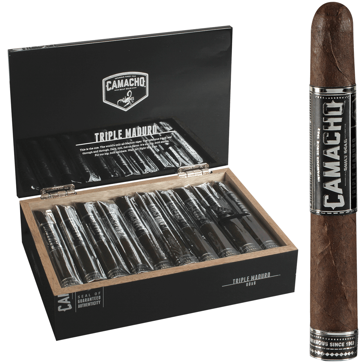 Camacho Triple Maduro Gordo 20 Ct. Box 6.00X60