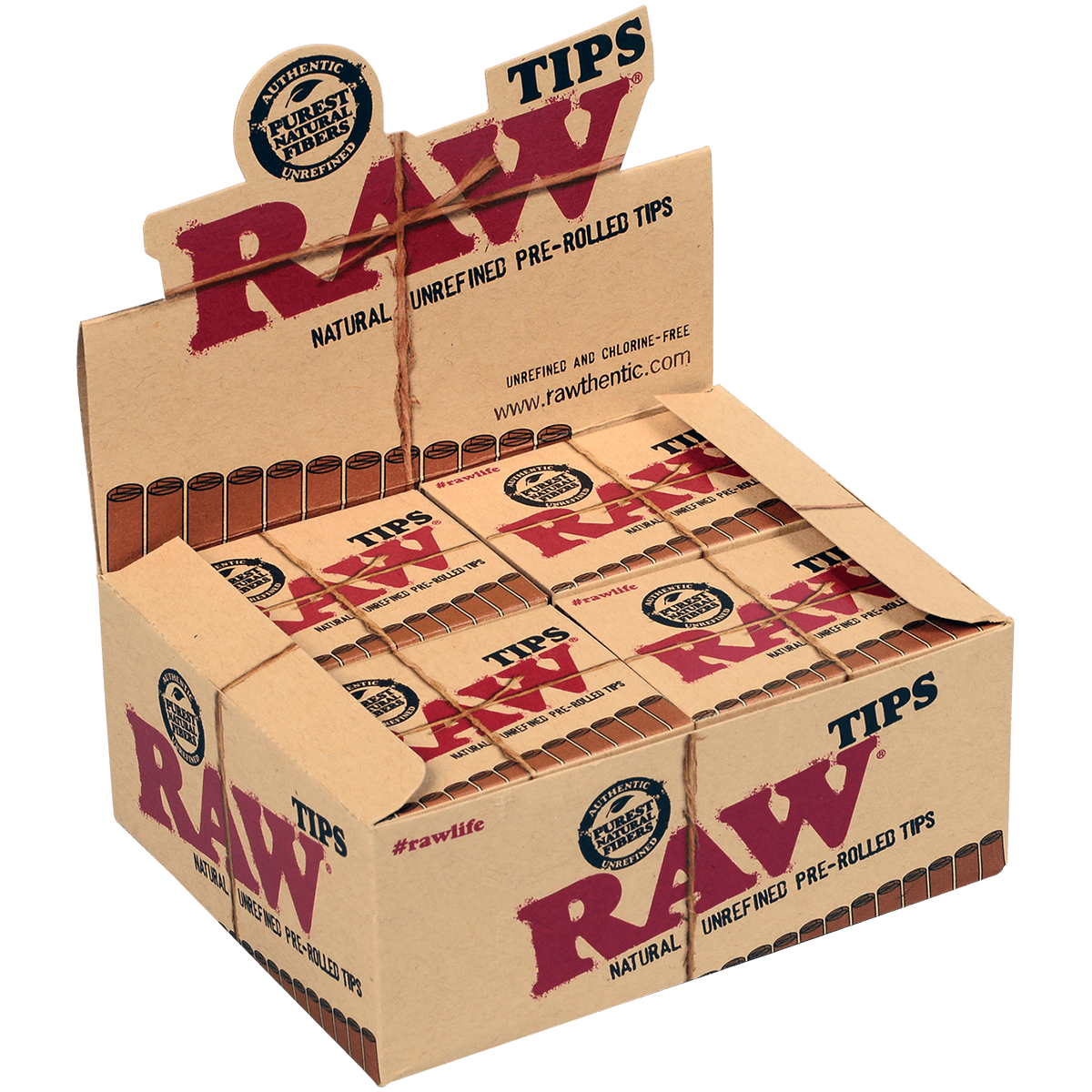 Tip Pre-Rolled Raw Regular Paper 20/21 Ct. Box