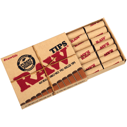 Tip Pre-Rolled Raw Regular Paper 20/21 Ct. Box