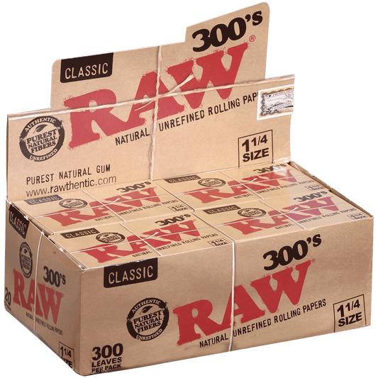 Papers Raw Classic 300'S Unrefined 1 ¼ 20 Ct. Box