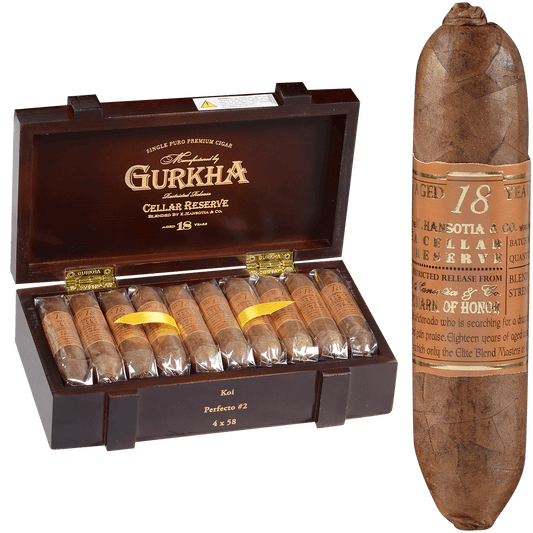 Gurkha Cellar Reserve Edicion Especial 18 Yr Koi - Perfecto 20 Ct. Box 4.00X58