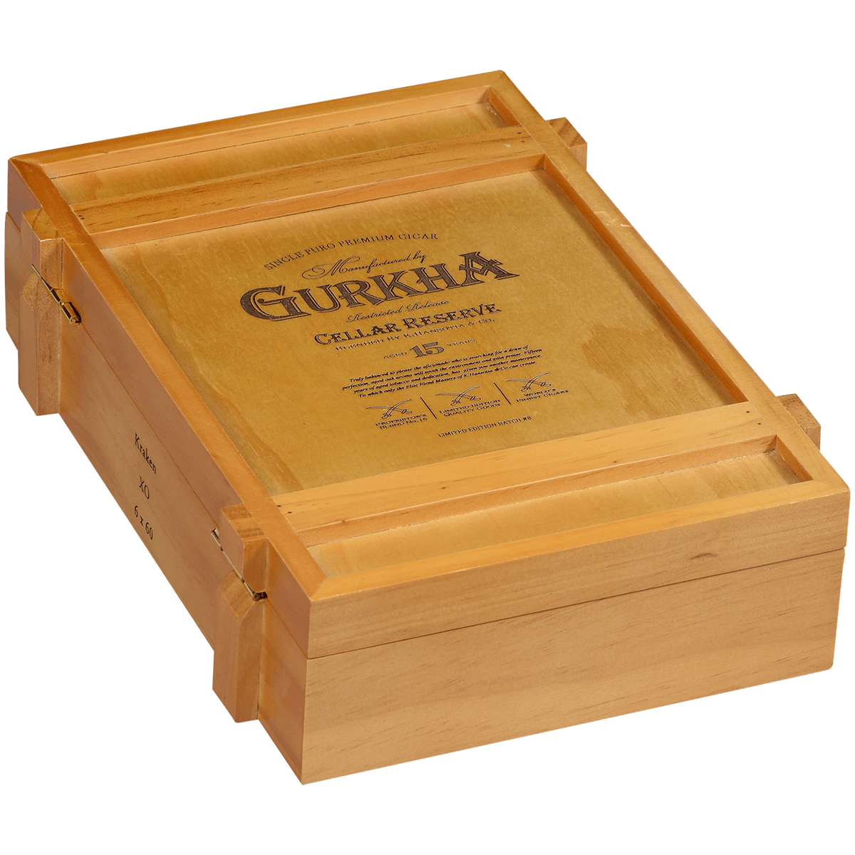 Gurkha Cellar Reserve 15 Yr Kraken-Xo 20 Ct. Box 6.00X60