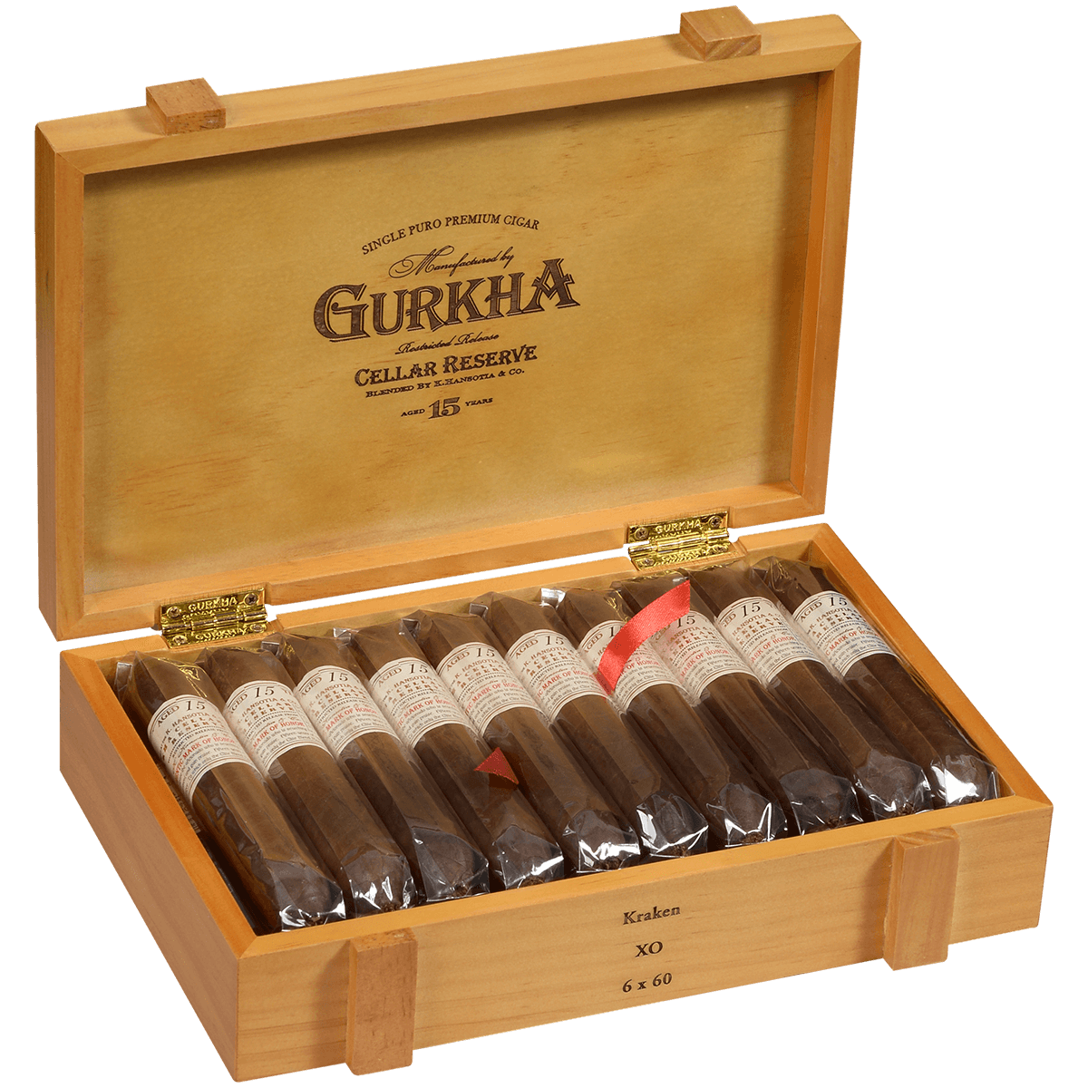 Gurkha Cellar Reserve 15 Yr Kraken-Xo 20 Ct. Box 6.00X60