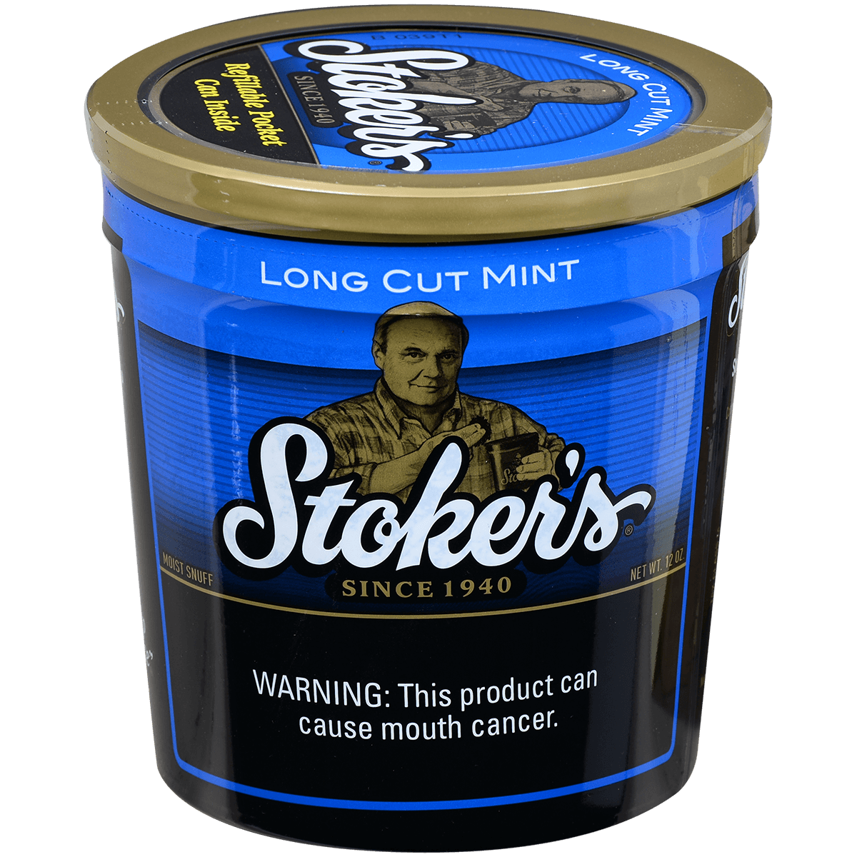 Moist Snuff Stoker'S Long Cut Mint 12 Oz Tub
