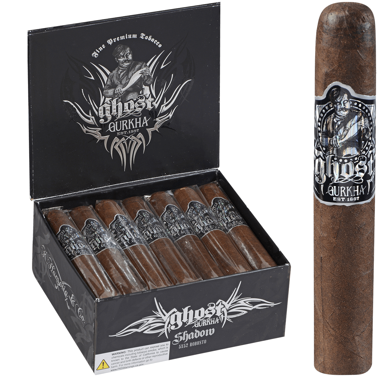 Gurkha Ghost Shadow 21 Ct. Box 5.00X52