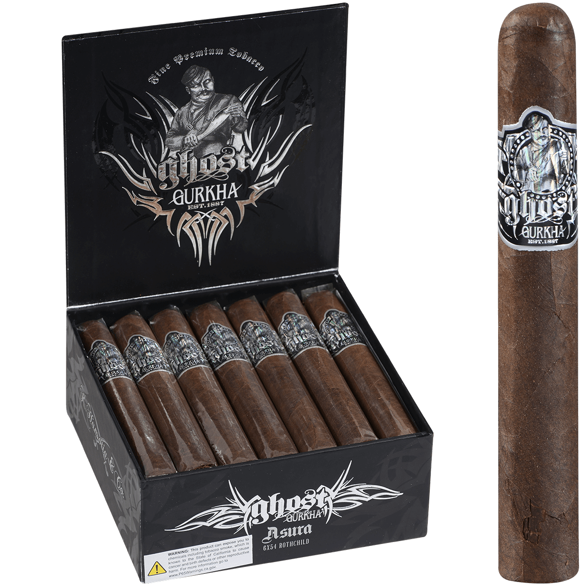 Gurkha Ghost Asura 21 Ct. Box 6.00X54