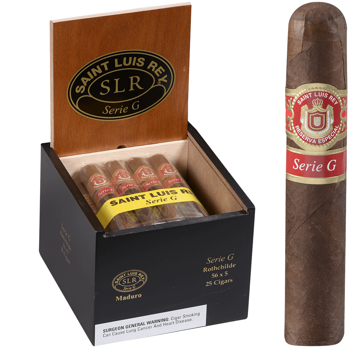 Saint Luis Rey Maduro Serie G Rothchilde 25 Ct. Box 5.00X56