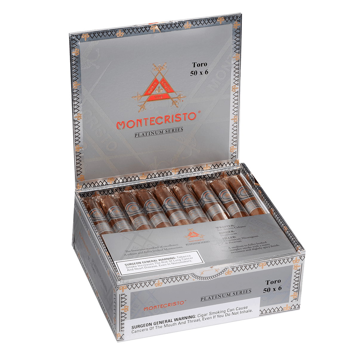 Montecristo Platinum Toro 27 Ct. Box 6.00X50