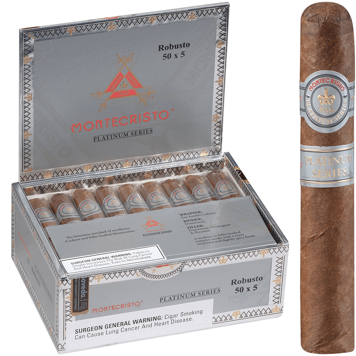 Montecristo Platinum Robusto 27 Ct. Box 5.00X50