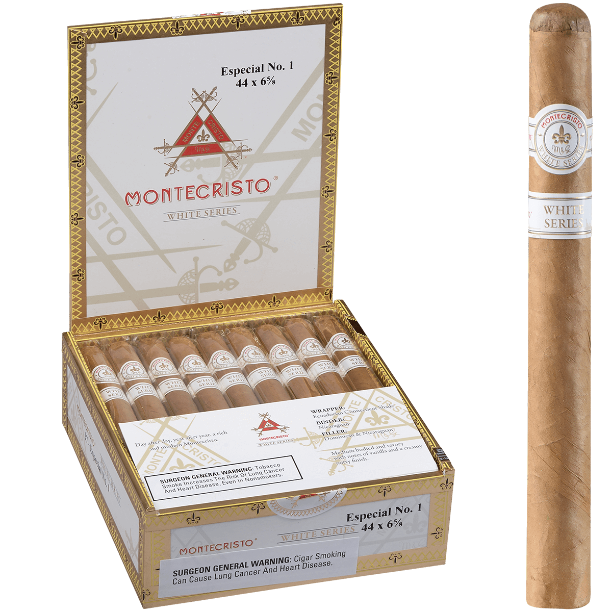 Montecristo White Especial No.1 27 Ct. Box 6.25X44