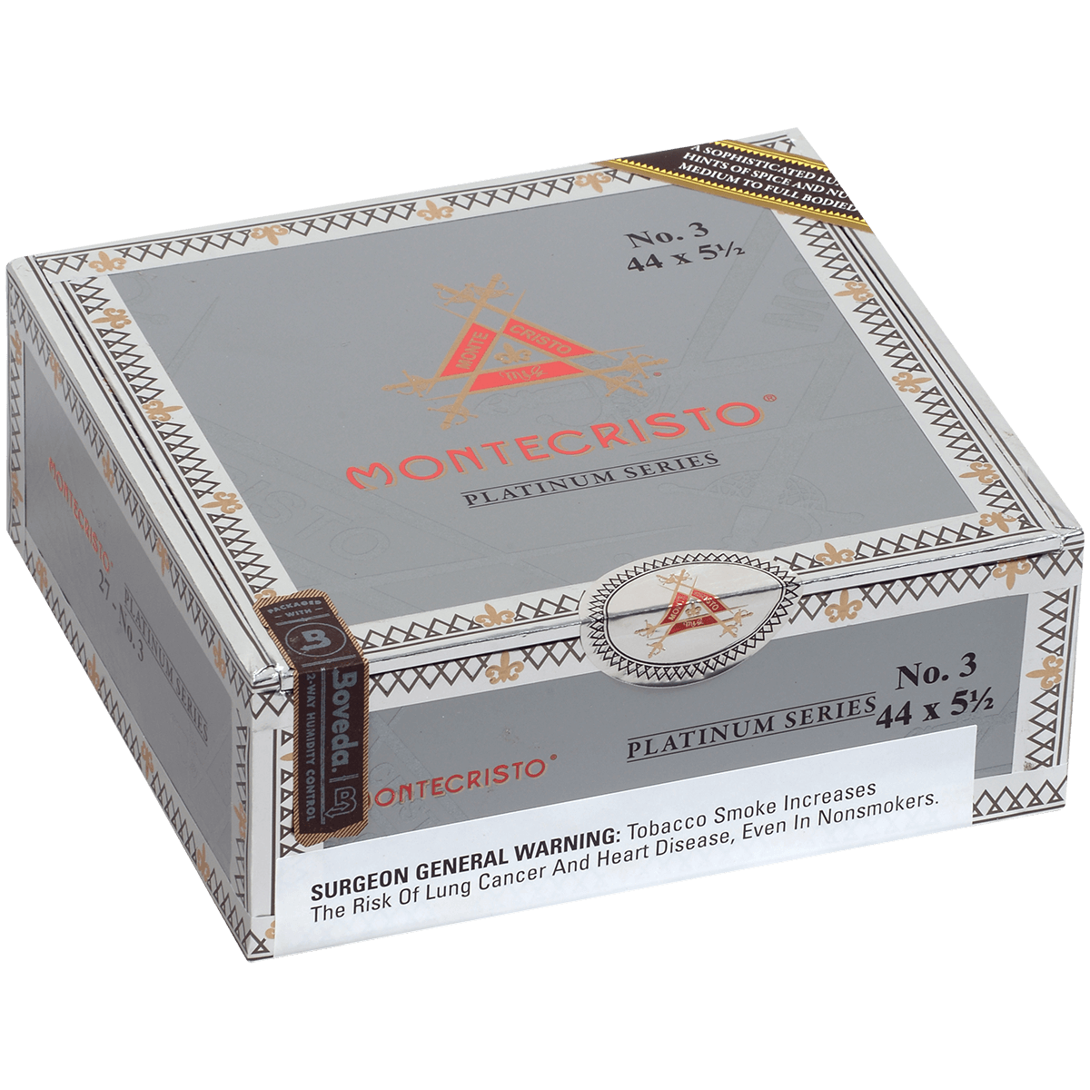 Montecristo Platinum No.3 27 Ct. Box 5.50X44