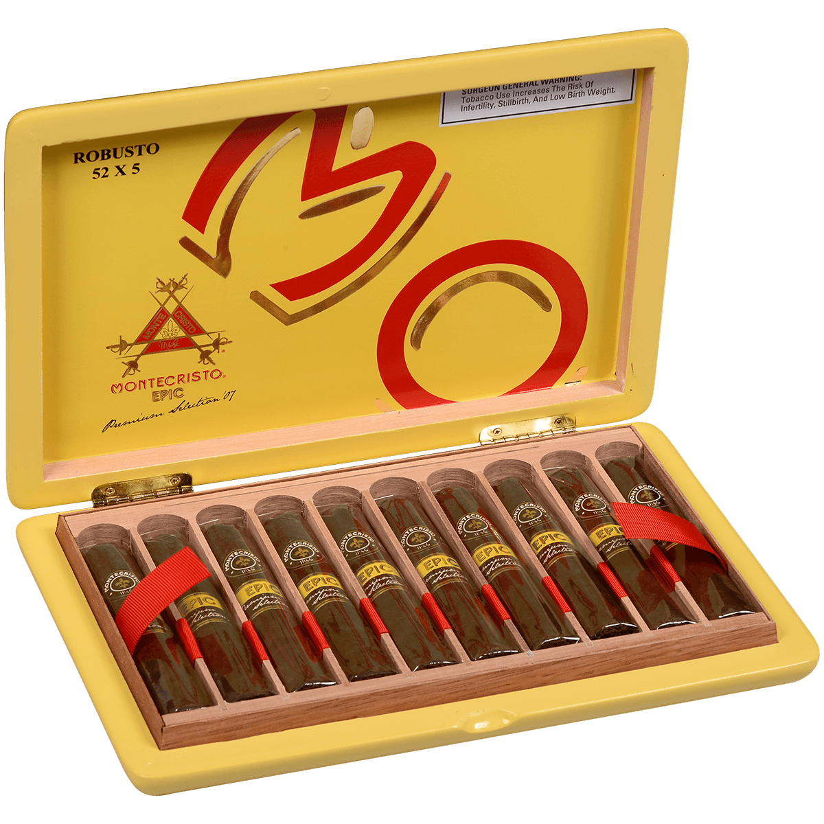 Montecristo Epic Robusto 10 Ct. Box 5.00X52