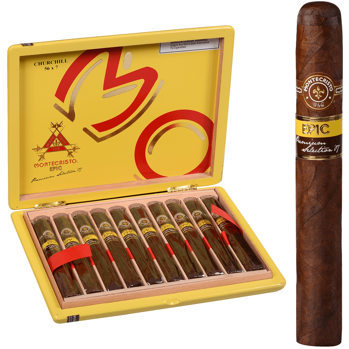 Montecristo Epic Churchill 10 Ct. Box 7.00X56