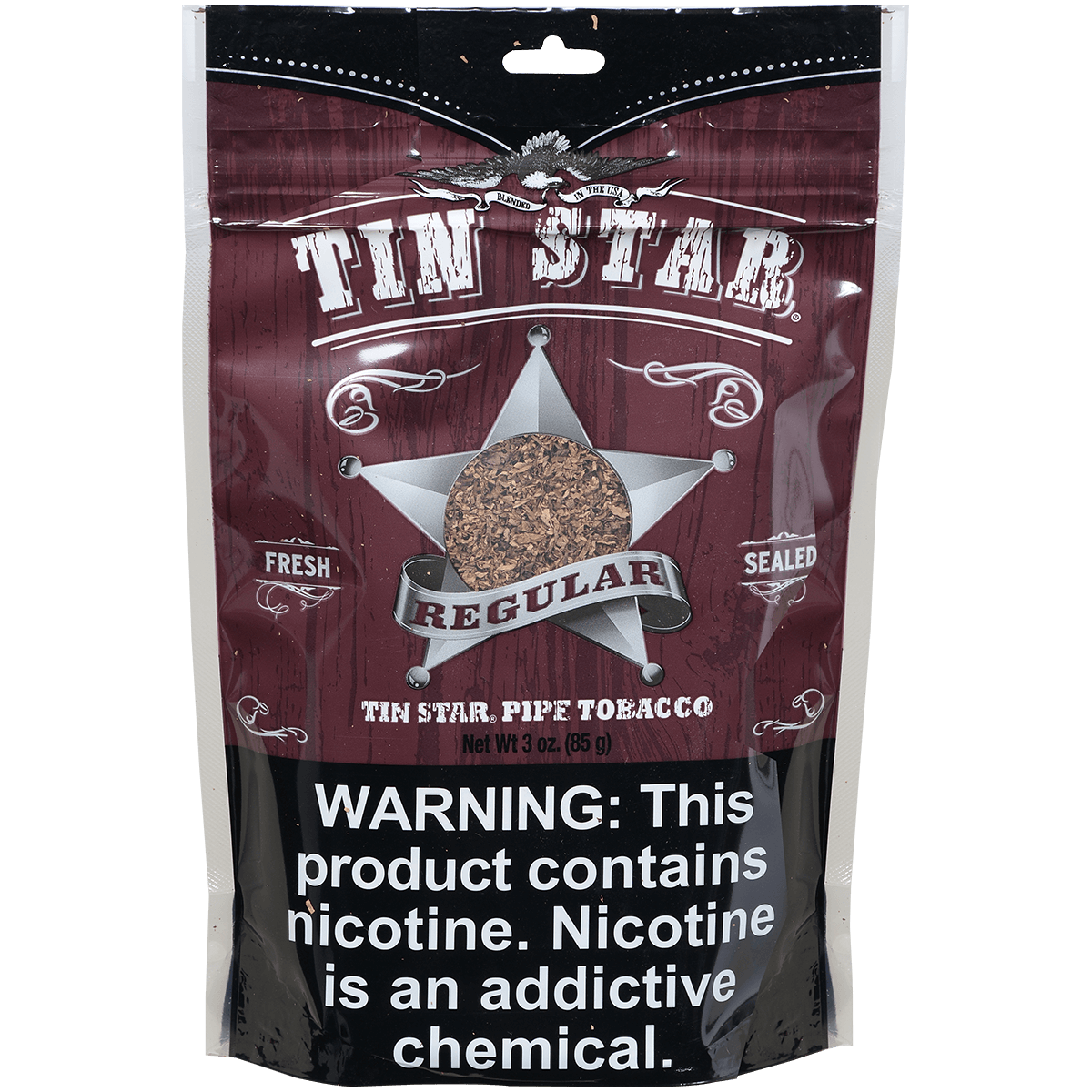 Tin Star Pipe Tobacco Regular Medium 3 Oz Bag