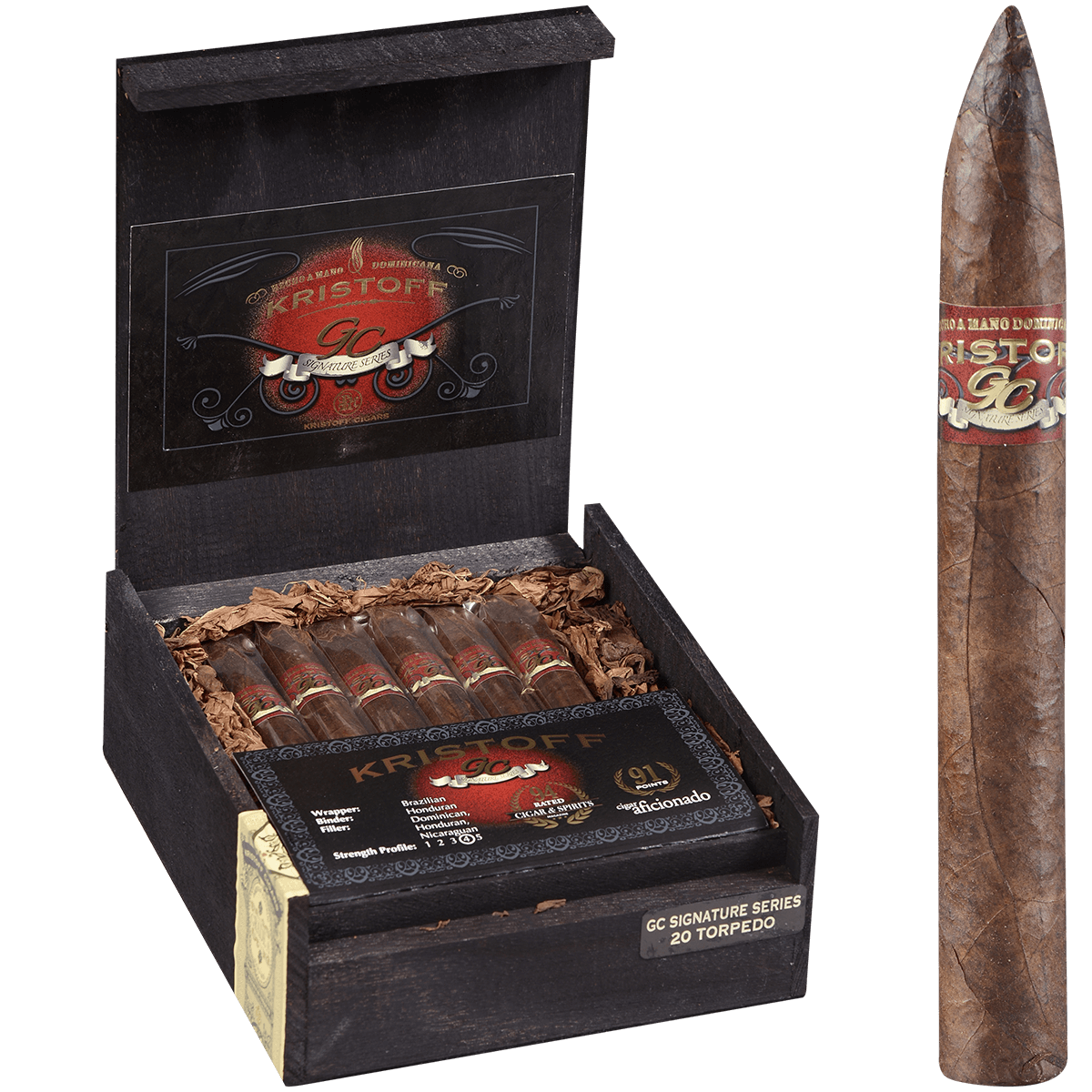 Kristoff Gc Signature Series Torpedo 20 Ct. Box 6.50X56