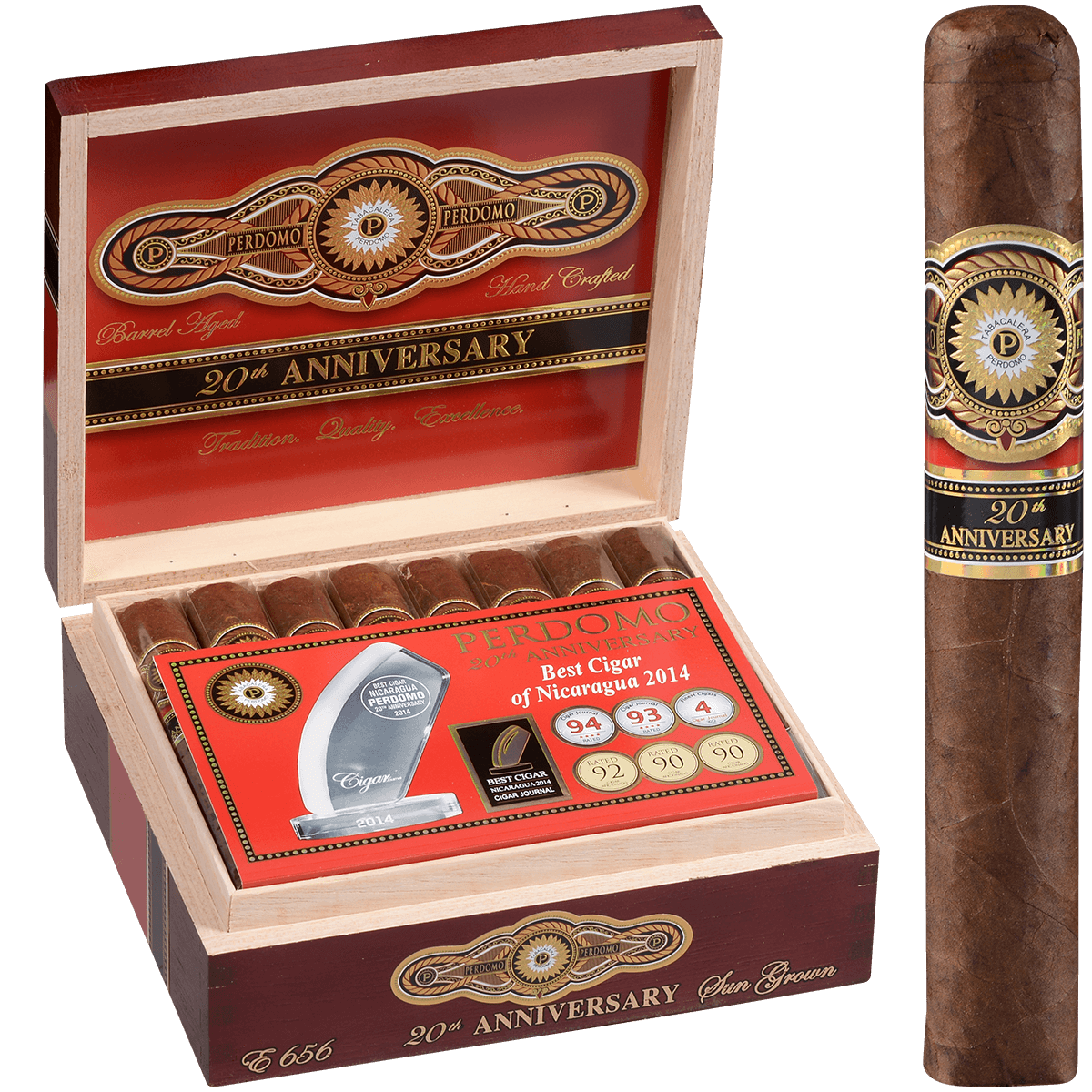 Perdomo 20Th Anniversary Sun Grown Epicure 24 Ct. Box 6.00X56