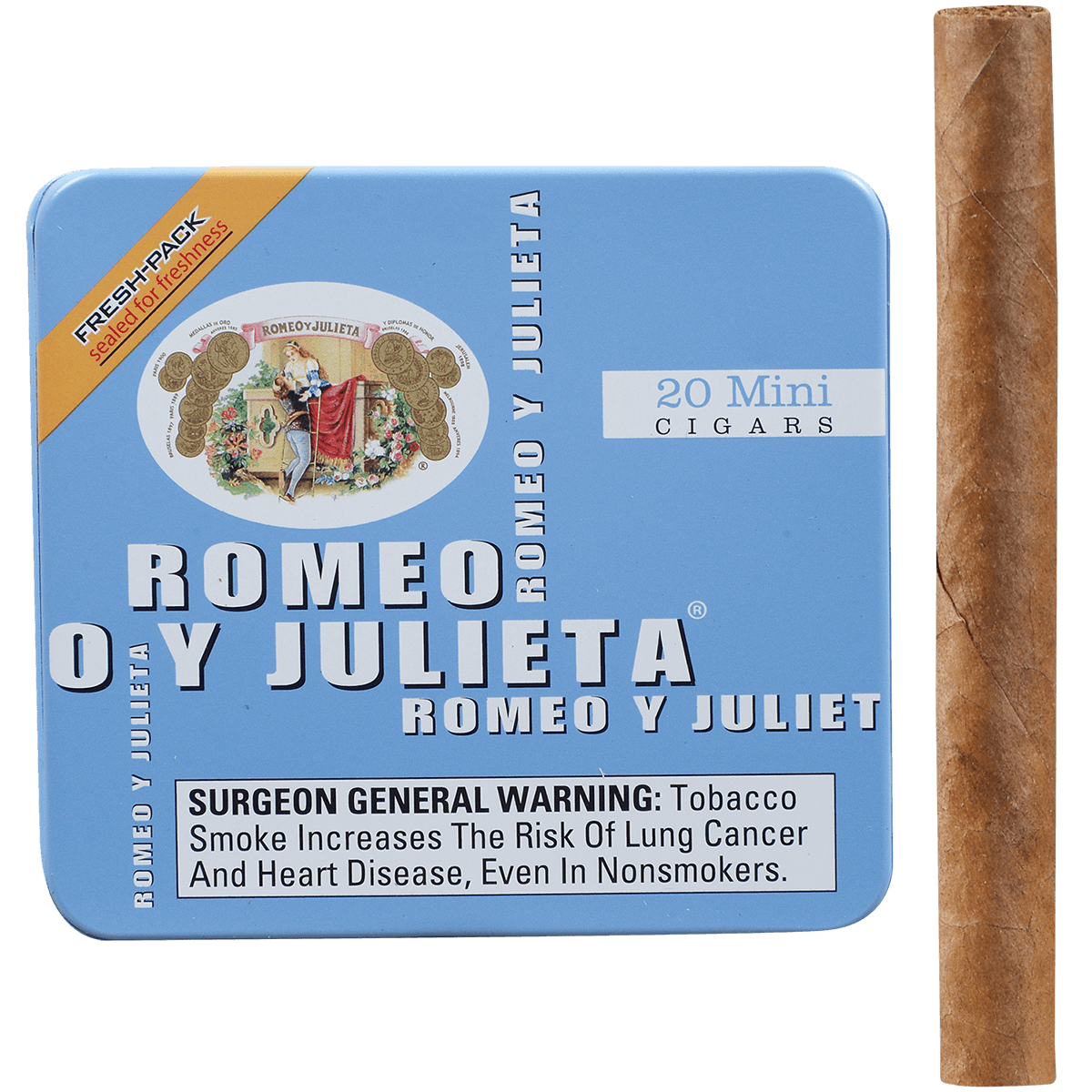 (Pm)Romeo Y Julieta Mini (Blue) 5/20 Ct. Tins 2.875X20