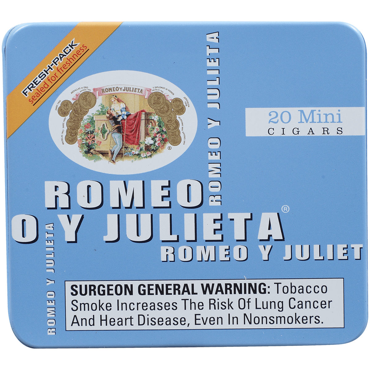(Pm)Romeo Y Julieta Mini (Blue) 5/20 Ct. Tins 2.875X20