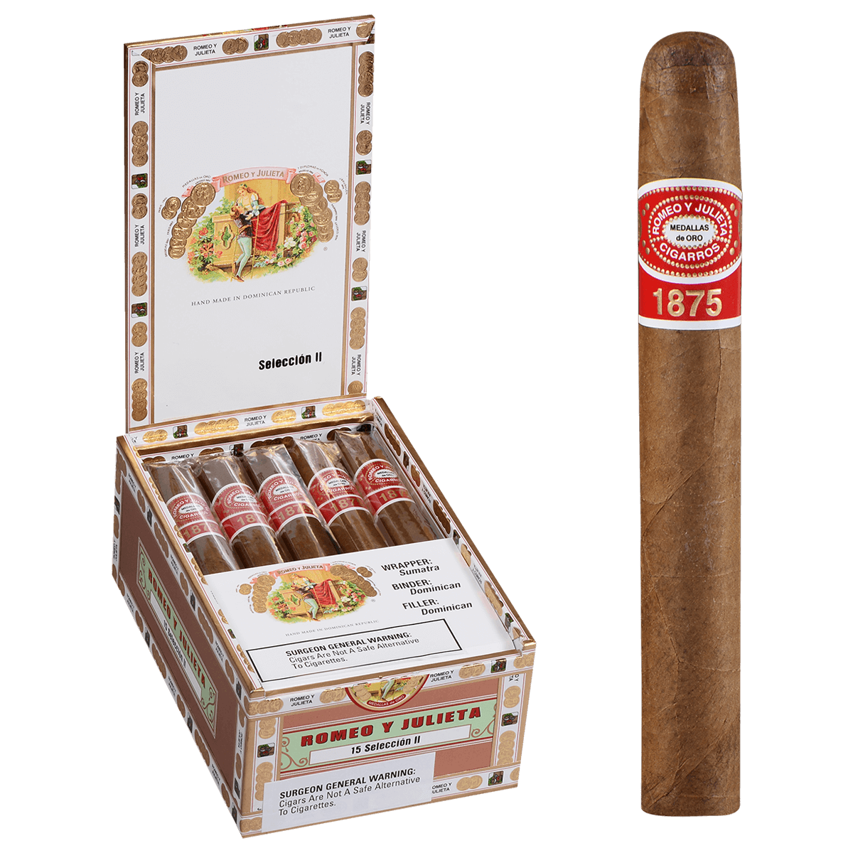 Romeo Y Julieta Seleccion 1875 Ii Toro 15 Ct. Box 6.00X50