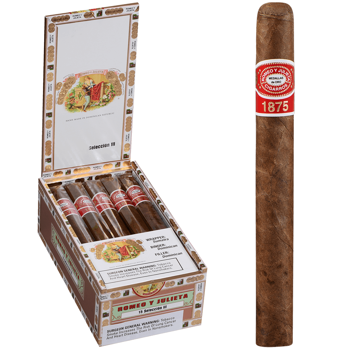 Romeo Y Julieta Seleccion 1875 Iii Churchill 15 Ct. Box 7.00X50