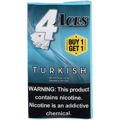4 Aces Pipe Tobacco Turkish & Blended 0.6 Oz Pouch