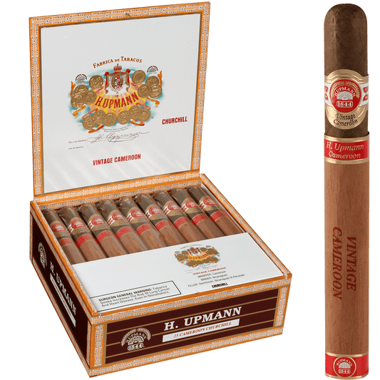 H. Upmann Vintage Cameroon Churchill 25 Ct. Box 7.00X50