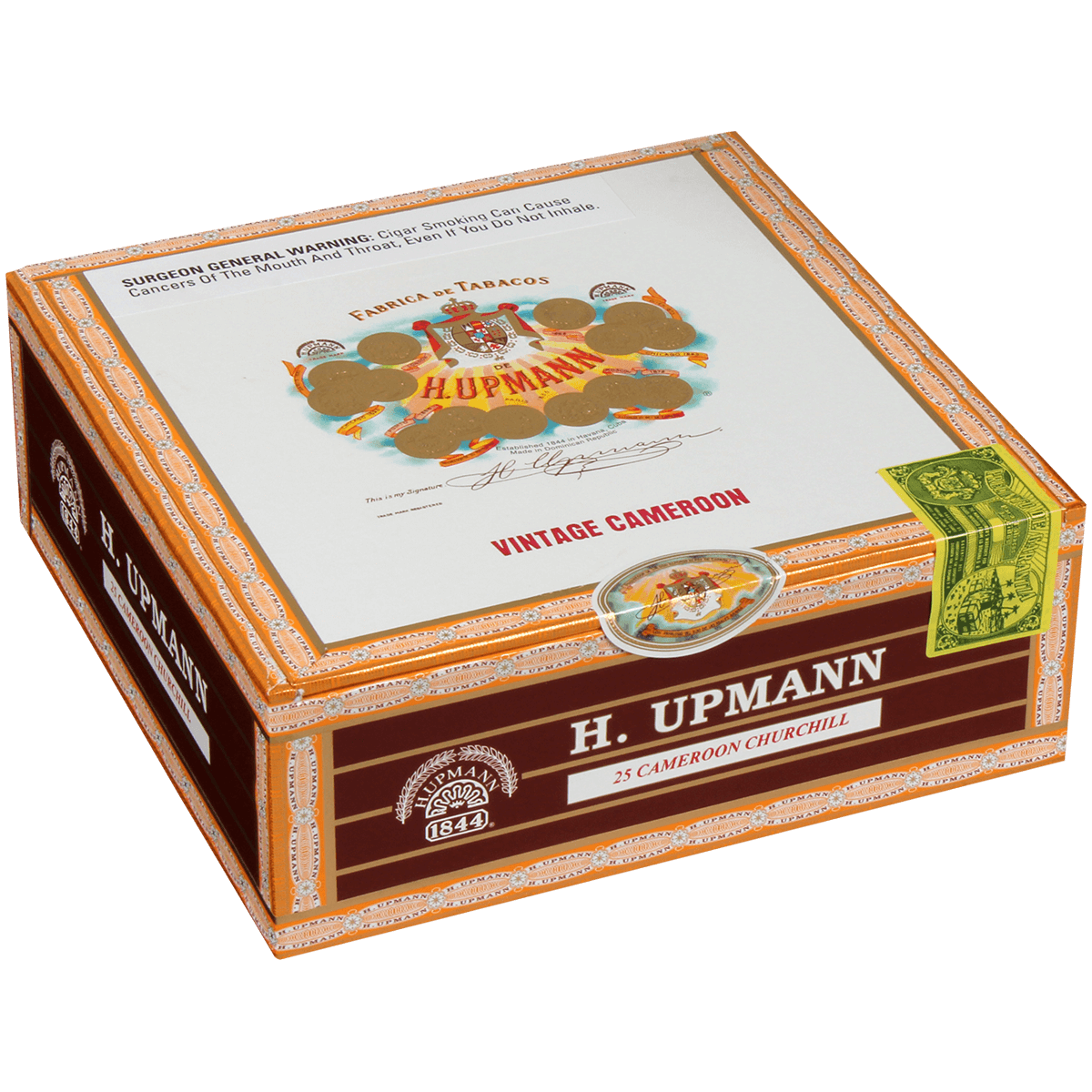 H. Upmann Vintage Cameroon Churchill 25 Ct. Box 7.00X50
