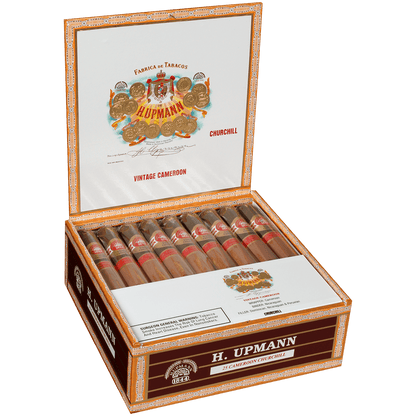 H. Upmann Vintage Cameroon Churchill 25 Ct. Box 7.00X50