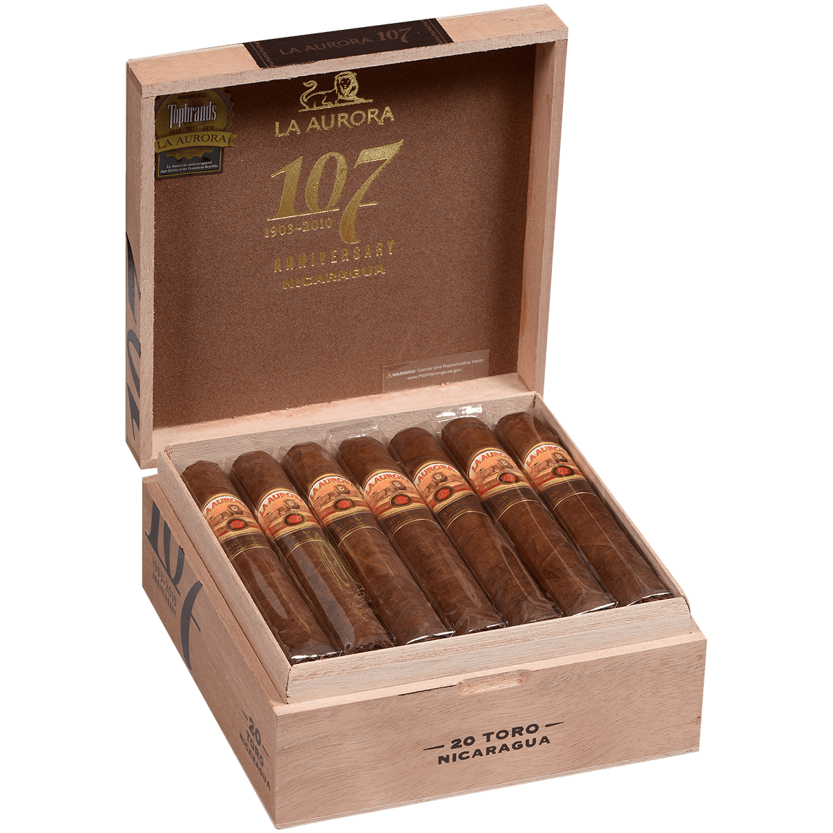 La Aurora 107 Nicaragua Toro 20 Ct. Box 5.50X54