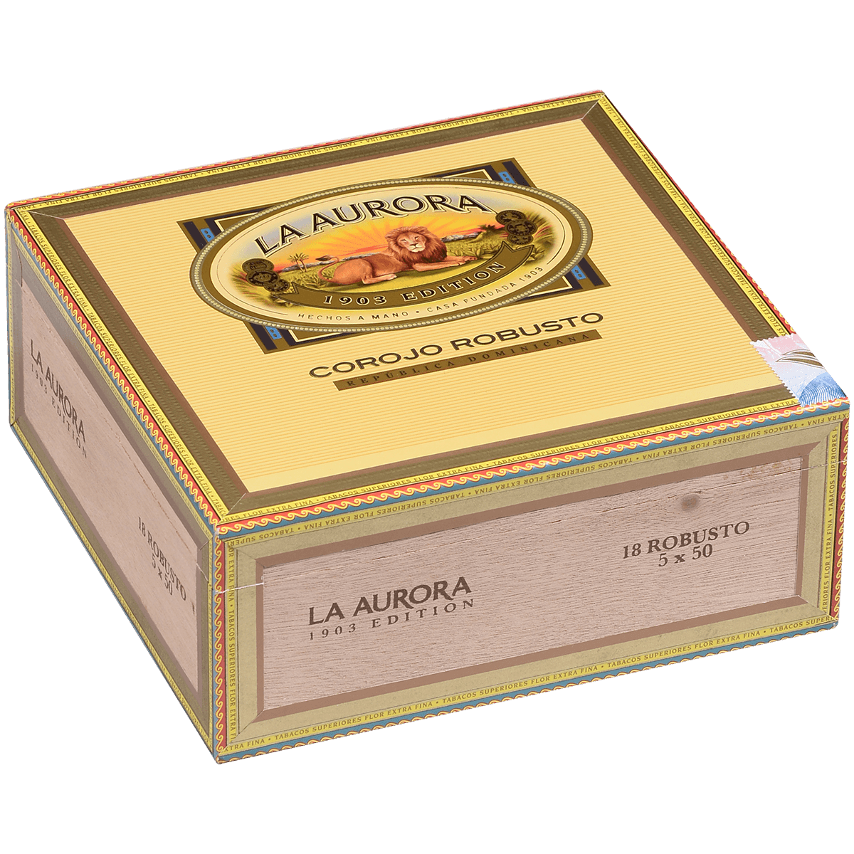La Aurora Preferidos Gold Corojo Robusto 18 Ct. Box 5.00X51
